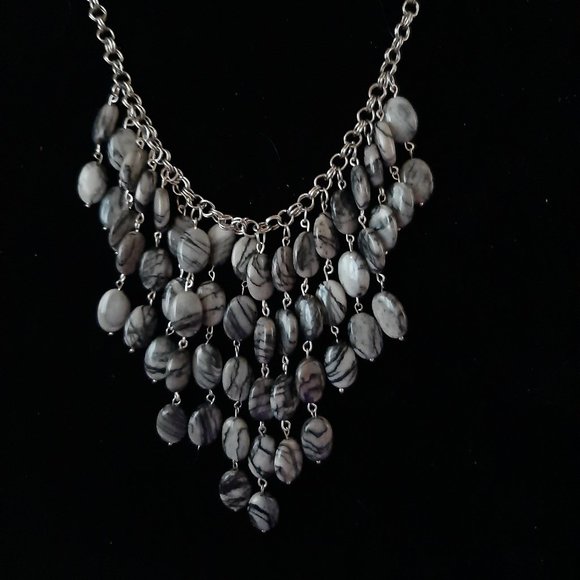 Zebra Jasper Bib Necklace - Picture 1 of 3
